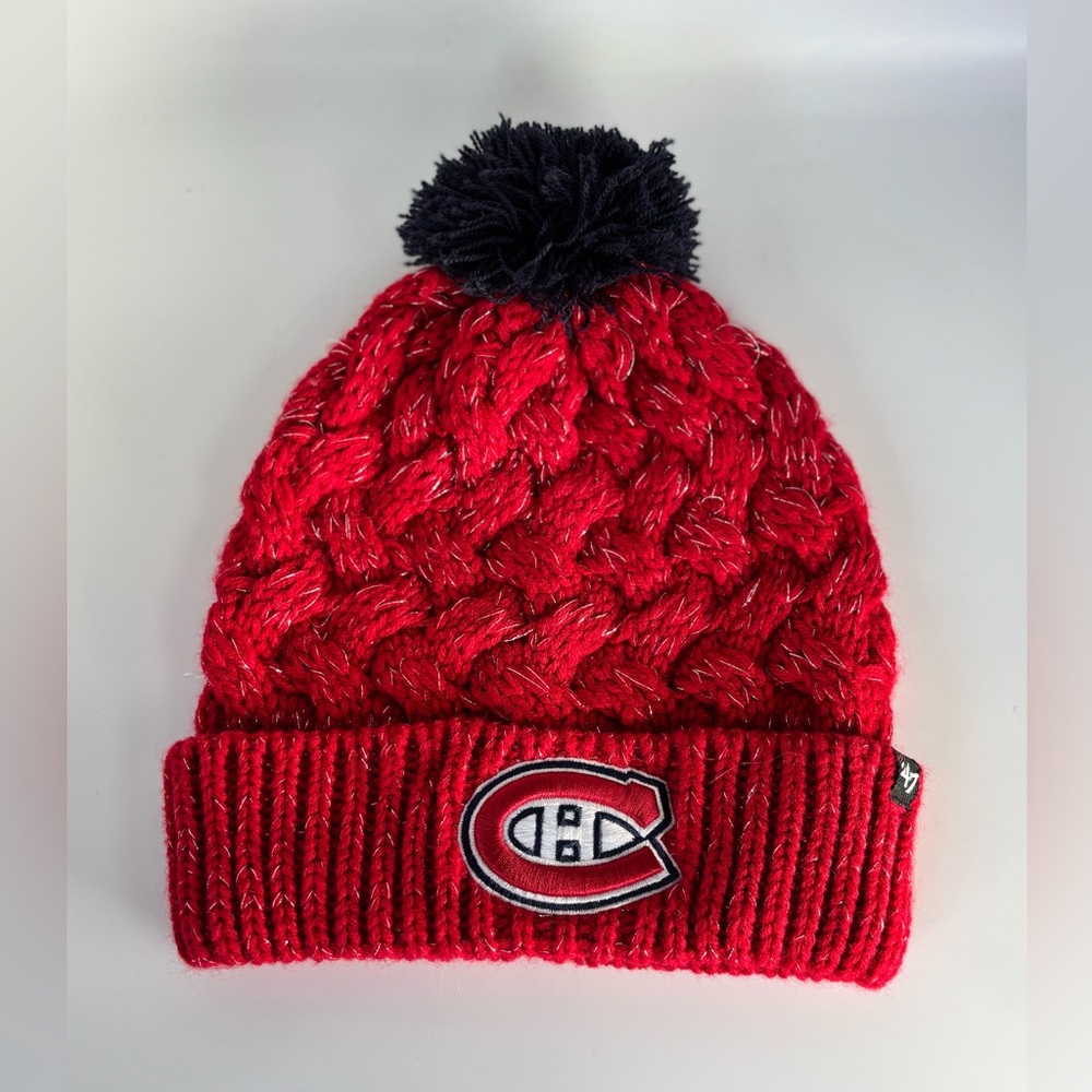 NWT Montreal Canadiens Women’s Toque, Red with Silver New with Tags by 47 Habs